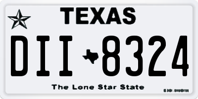 TX license plate DII8324