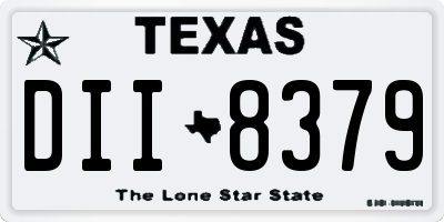 TX license plate DII8379