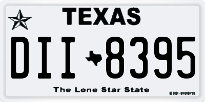 TX license plate DII8395