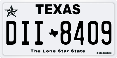 TX license plate DII8409