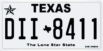 TX license plate DII8411