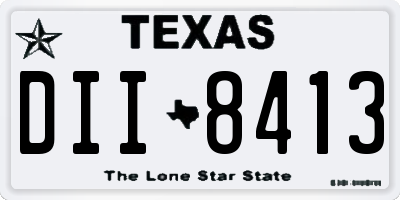 TX license plate DII8413