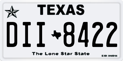 TX license plate DII8422