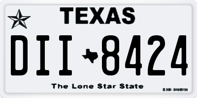 TX license plate DII8424
