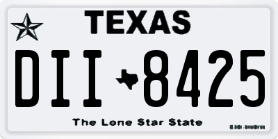 TX license plate DII8425