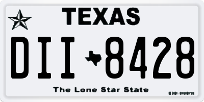 TX license plate DII8428