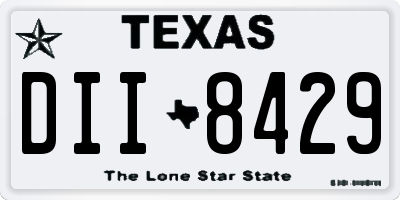 TX license plate DII8429