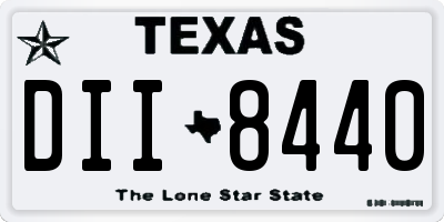 TX license plate DII8440