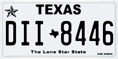 TX license plate DII8446