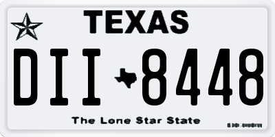 TX license plate DII8448
