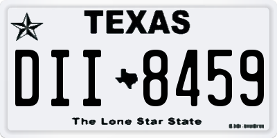TX license plate DII8459