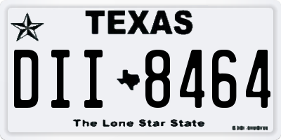 TX license plate DII8464