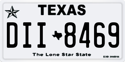 TX license plate DII8469