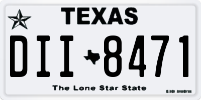 TX license plate DII8471