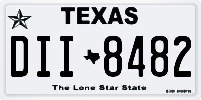 TX license plate DII8482