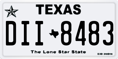 TX license plate DII8483