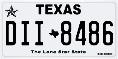 TX license plate DII8486