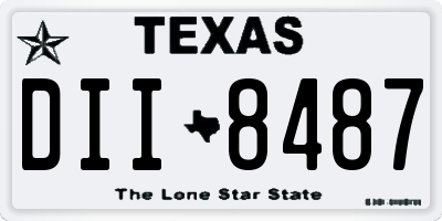 TX license plate DII8487
