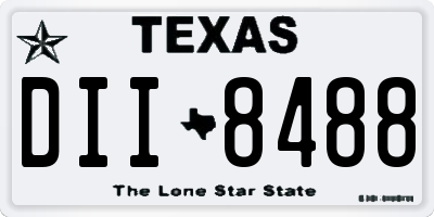 TX license plate DII8488