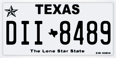 TX license plate DII8489