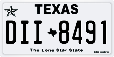 TX license plate DII8491