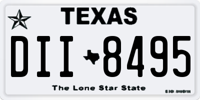 TX license plate DII8495