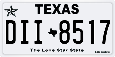 TX license plate DII8517