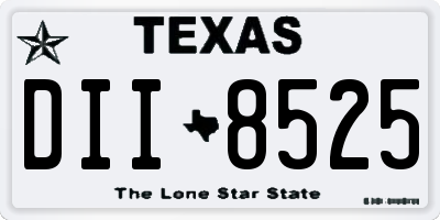TX license plate DII8525
