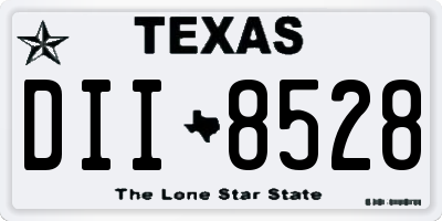 TX license plate DII8528