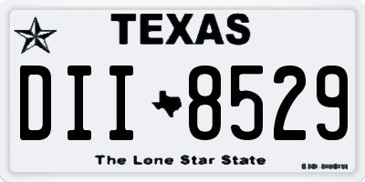 TX license plate DII8529