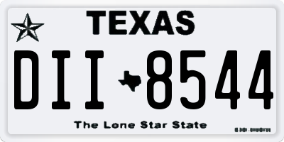 TX license plate DII8544