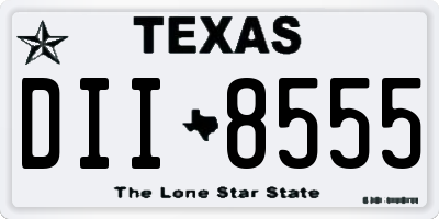 TX license plate DII8555