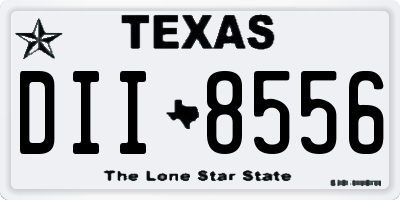 TX license plate DII8556
