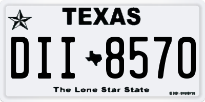 TX license plate DII8570