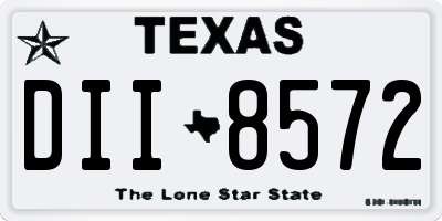 TX license plate DII8572