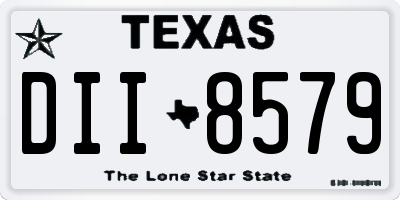 TX license plate DII8579