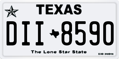 TX license plate DII8590