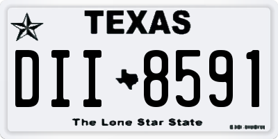 TX license plate DII8591