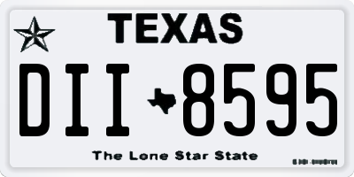 TX license plate DII8595