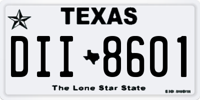 TX license plate DII8601