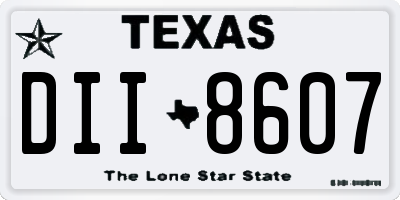 TX license plate DII8607