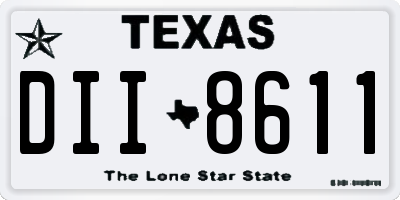TX license plate DII8611