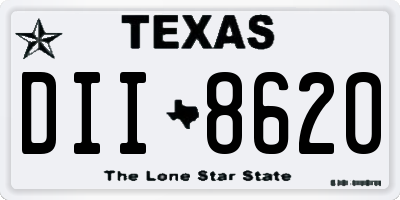 TX license plate DII8620