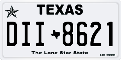 TX license plate DII8621