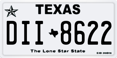 TX license plate DII8622