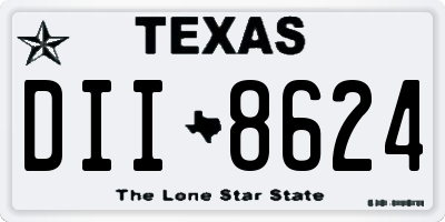 TX license plate DII8624
