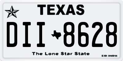 TX license plate DII8628