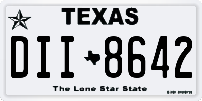 TX license plate DII8642