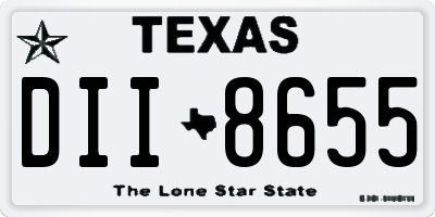 TX license plate DII8655