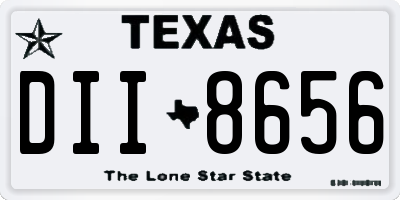 TX license plate DII8656